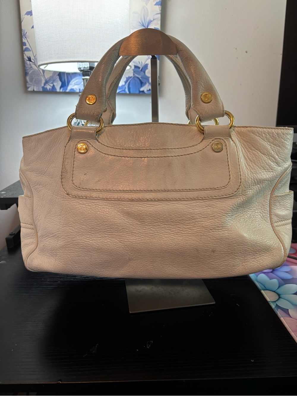 Rare Vintage Archival Celine Cream Leather Boogie Bag - Y2K MK Era